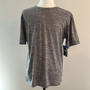 Columbia Men’s short sleeve, running shirt size small shades of lighter gray NWT